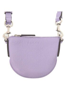 Gucci Logo Leather Purple Micro Mini Shoulder